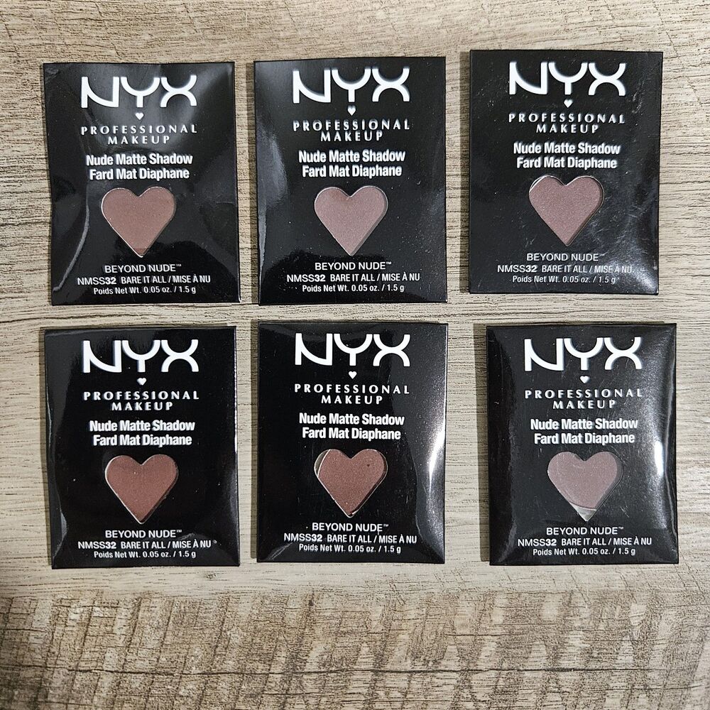 LOT OF 6 NYX Nude Matte Eye Shadow Refill - Sealed NMS32 Bare It All Purple